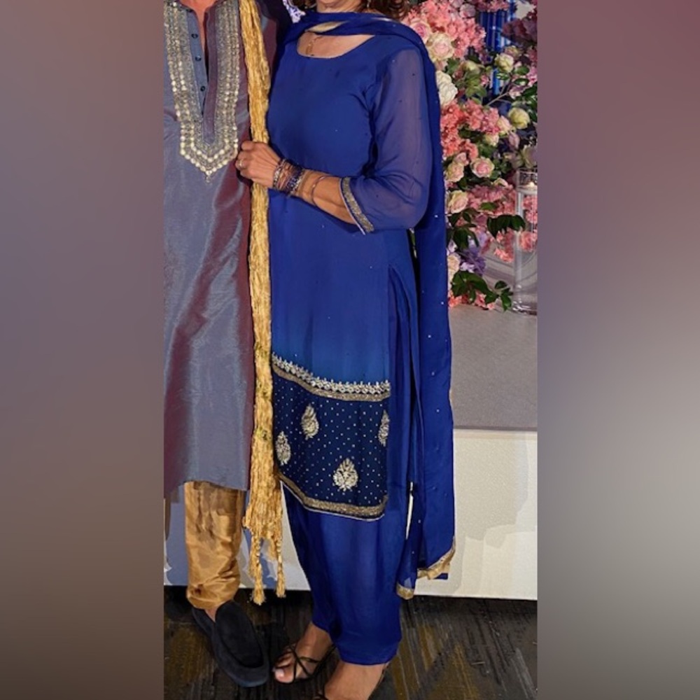 Royal Blue Saree - Worn Once!